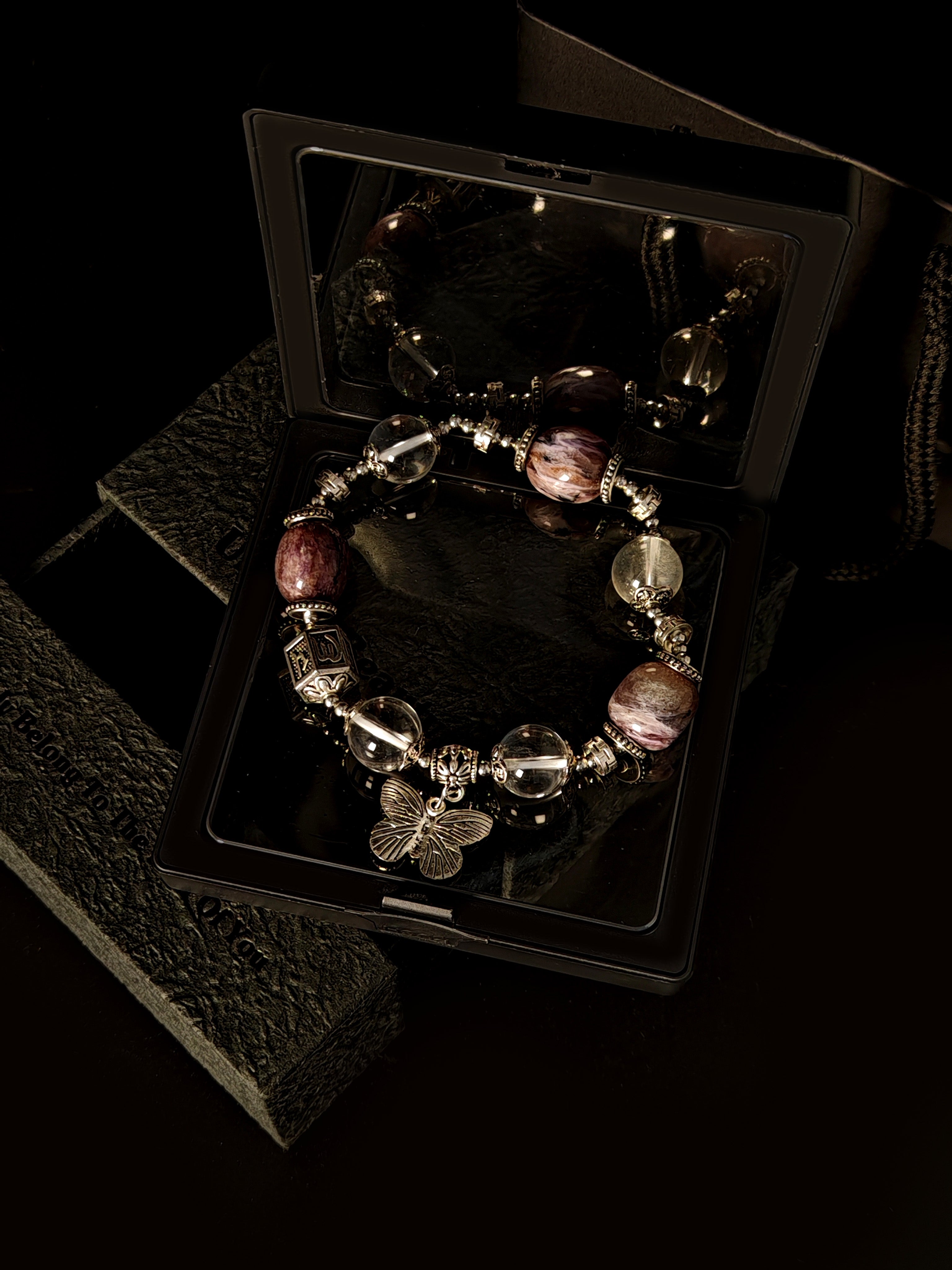 Silver bracelet for women custom bangle natural crystal