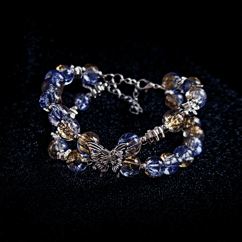 bracelet silver custom bangle real crystal quartz