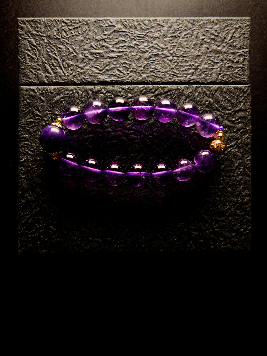 18k Gold Fortune Dark Purple Bracelet