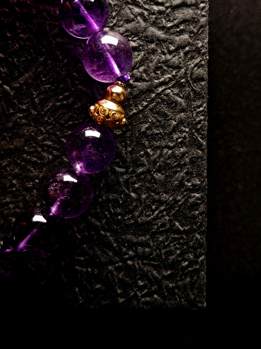 18k Gold Fortune Dark Purple Bracelet