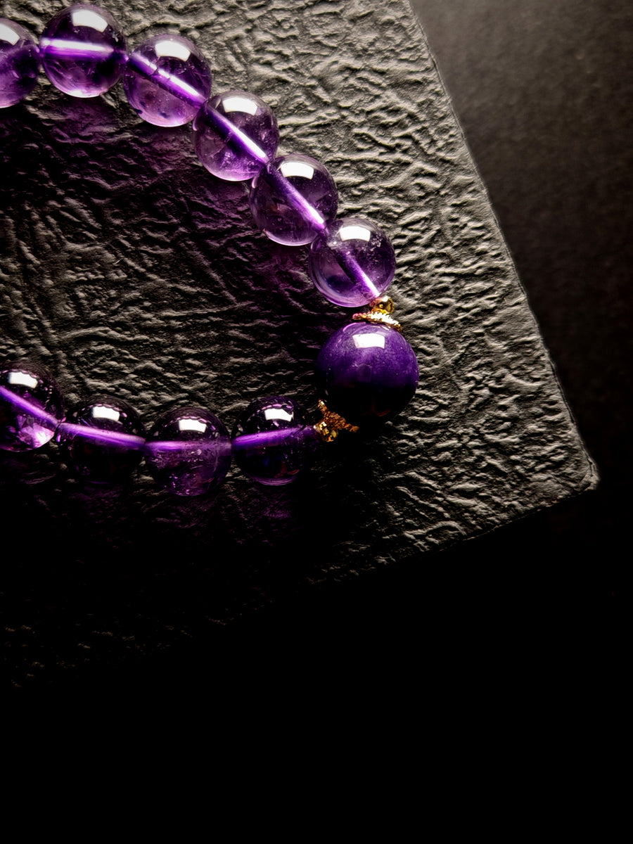 18k Gold Fortune Dark Purple Bracelet