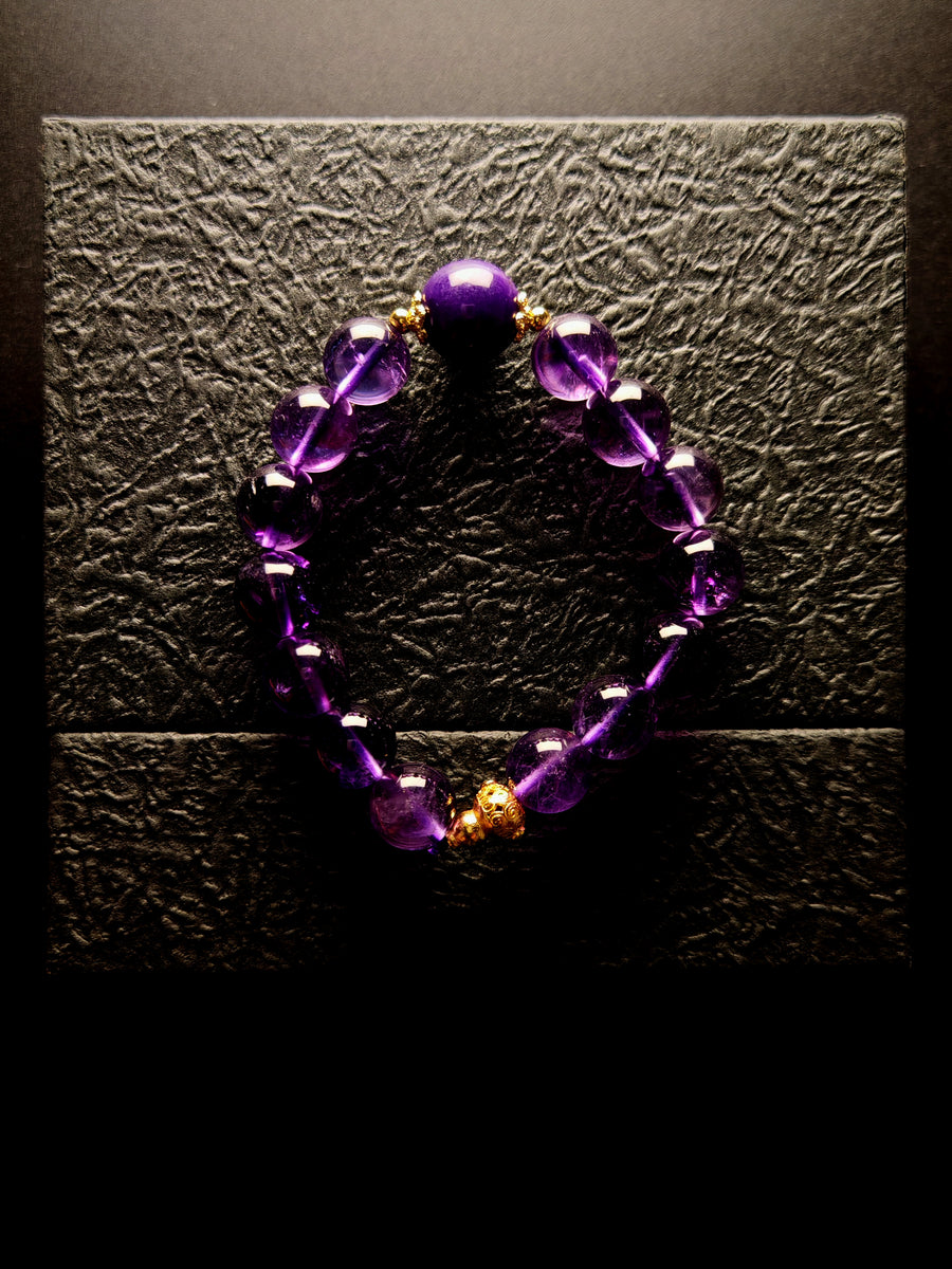 18k Gold Fortune Dark Purple Bracelet