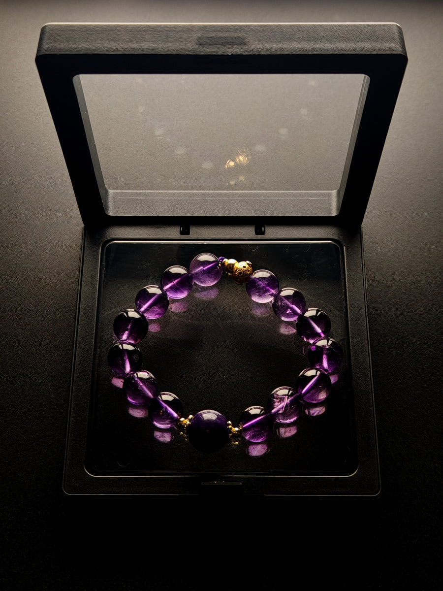 18k Gold Fortune Dark Purple Bracelet