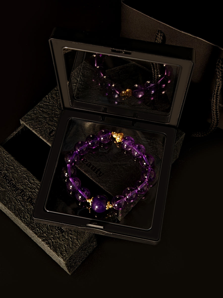 18k Gold Fortune Dark Purple Bracelet