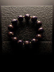 Purple Gold Lacquer Beads Bracelet