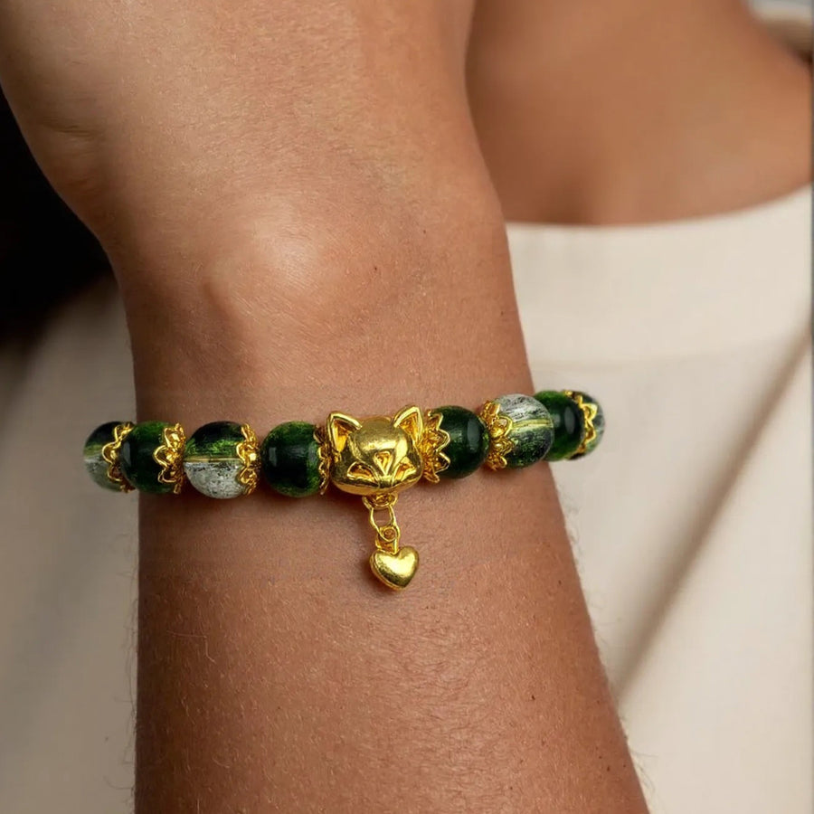 crystal bracelet fox gold jewelry custom bangle crystal