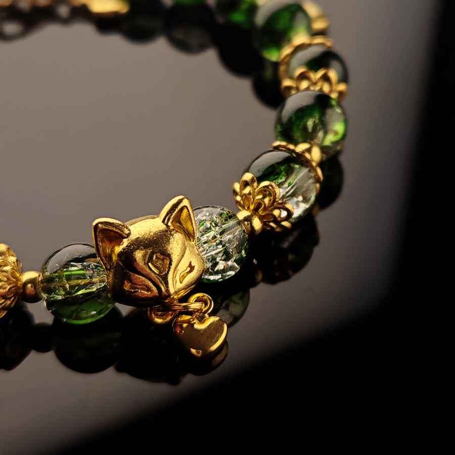 crystal bracelet fox gold jewelry custom bangle crystal