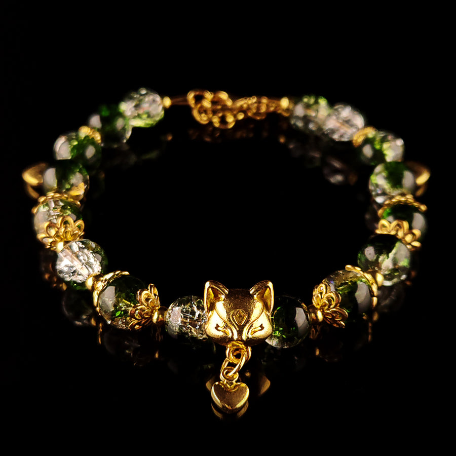 crystal bracelet fox gold jewelry custom bangle crystal