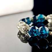 Crystal bracelet blue jewelry custom bangle real crystal