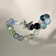 bracelet silver custom bangle real multicolor crystal