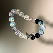 bracelet silver custom bangle real multicolor crystal