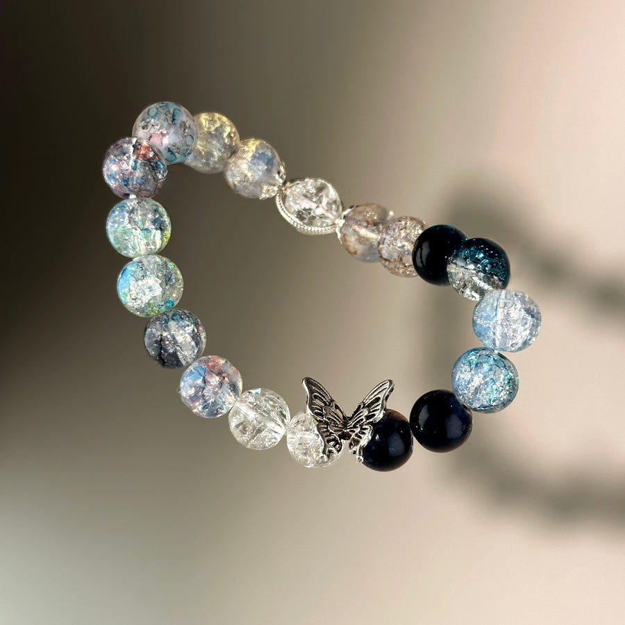 bracelet silver custom bangle real multicolor crystal