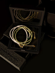 bracelet gold custom bangle real crystal for woman