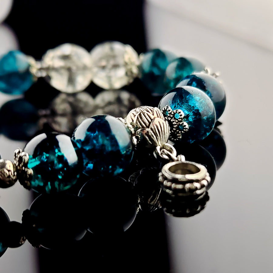 crystal bracelet custom bangle blue crystal 