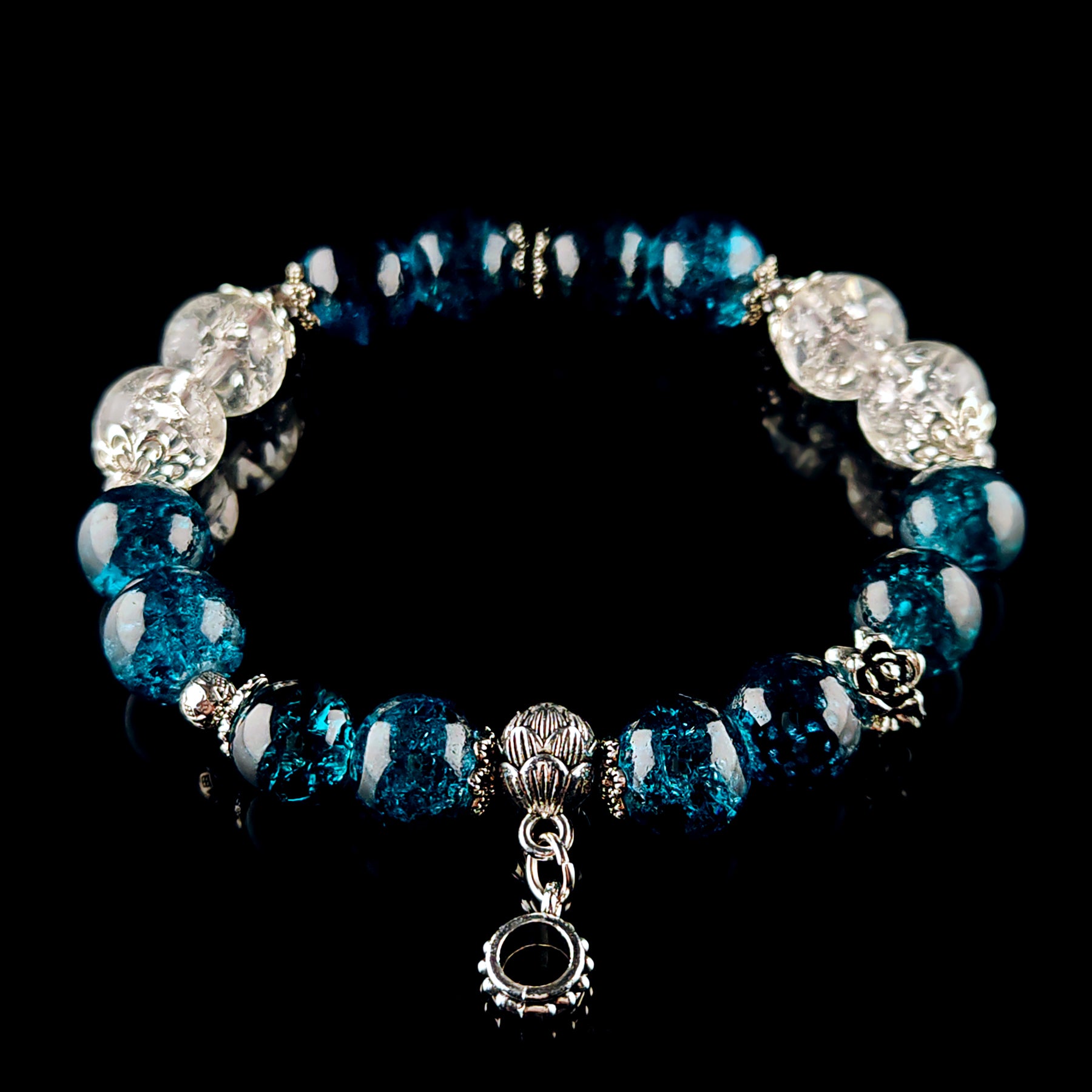 crystal bracelet custom bangle blue crystal 