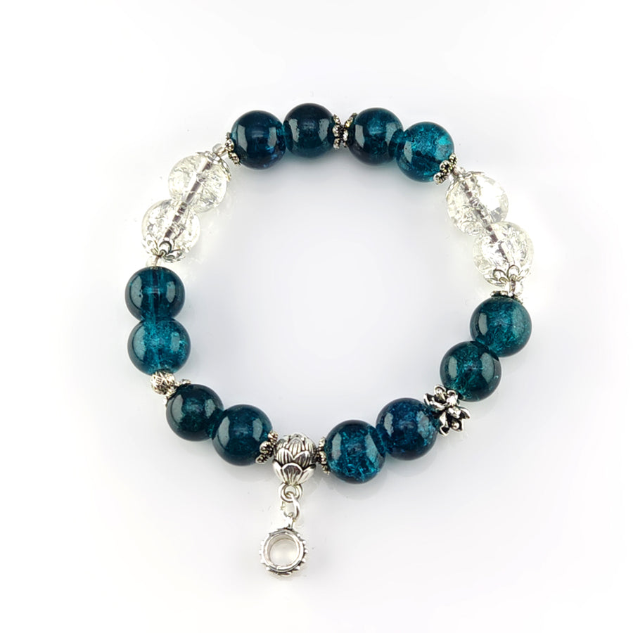 crystal bracelet custom bangle blue crystal 