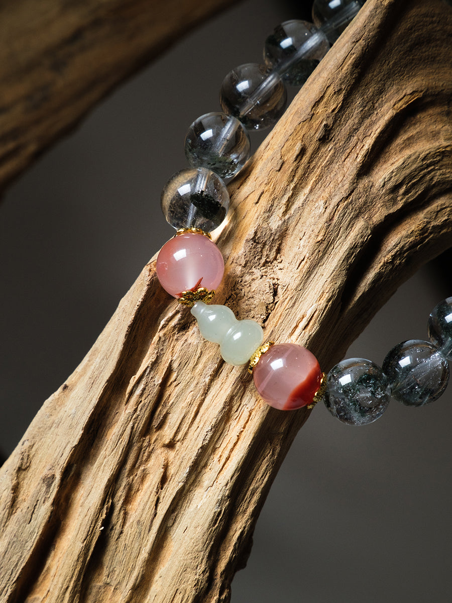 Crystal bracelet for women custom bangle natural crystal beads