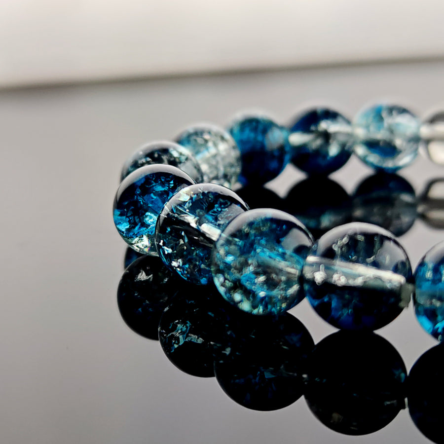 Crystal bracelet blue jewelry custom bangle real crystal