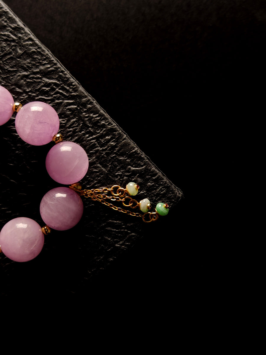 Crystal bracelet for women custom bangle natural purple crystal beads