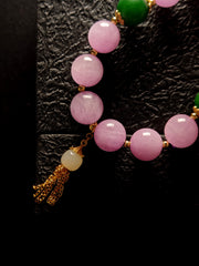 Crystal bracelet for women custom bangle natural purple crystal beads