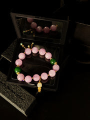 Crystal bracelet for women custom bangle natural purple crystal beads