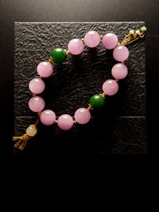 Crystal bracelet for women custom bangle natural purple crystal beads
