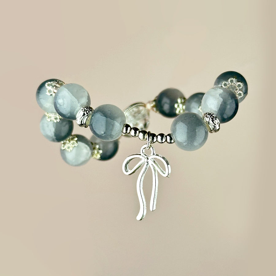 bracelet silver custom bangle real green crystal quartz