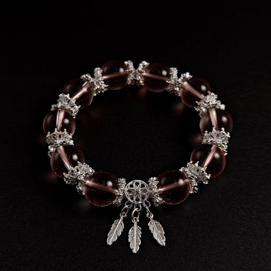 Pink Dreamcatcher Crystal Bracelet